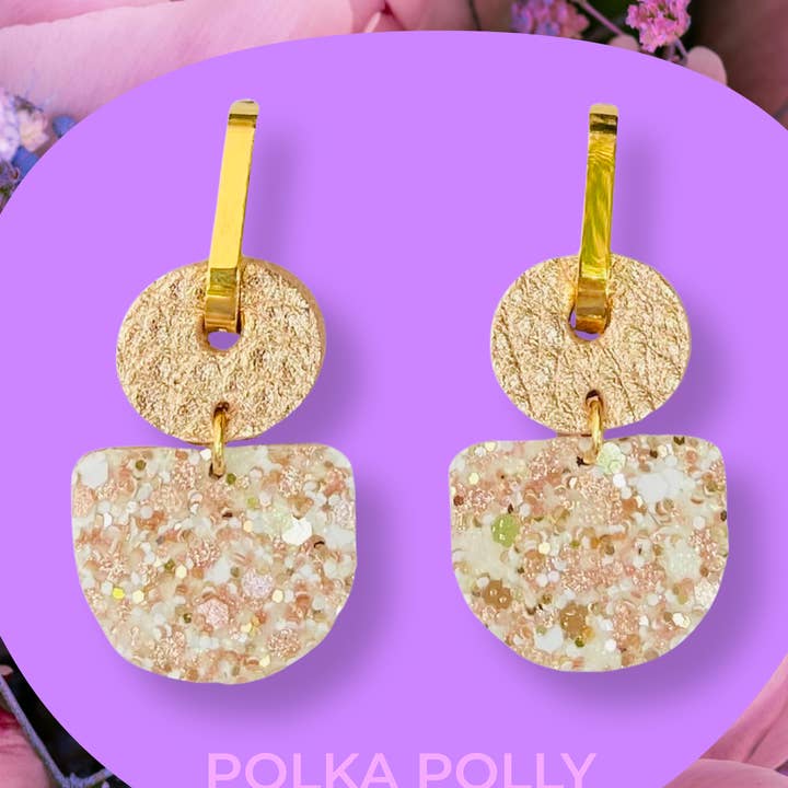 Nude Roségold Zarte Creolen für den Großhandel von Polka Polly