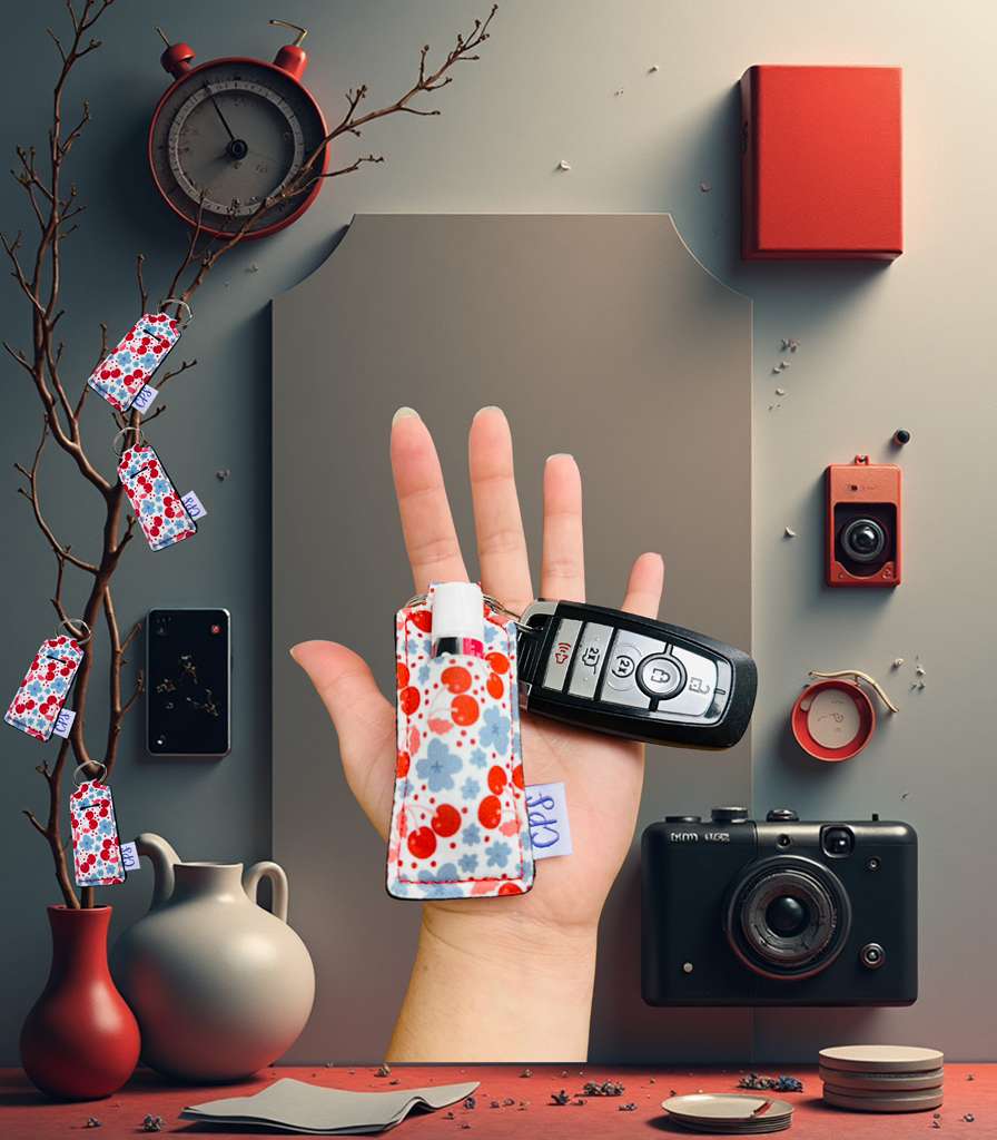 Cloth Paper Scissors LLC – Großhandel Lippenbalsam-Case/Anhänger – Lippenbalsam-Schlüsselanhänger🔑💄