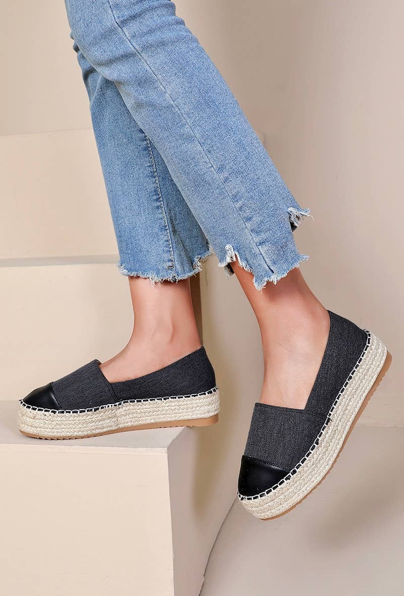 Joia Paris – wholesale Wedges – Women’s – Trendy Bicolor Wedge Espadrille H8-9254