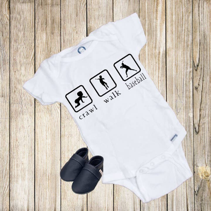 Macacão de basebol Craw Walk por atacado de Minis by Meg