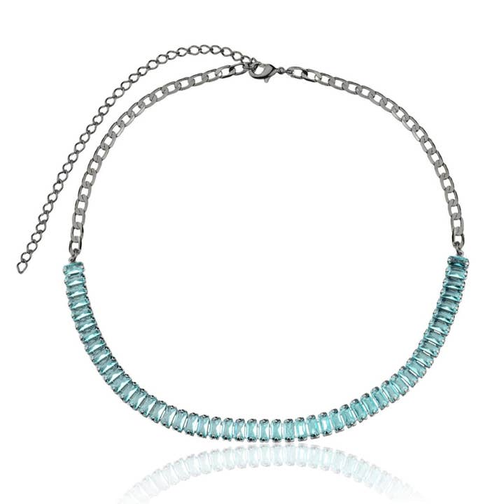 Blue Necklace Gunmetal for wholesale by House12