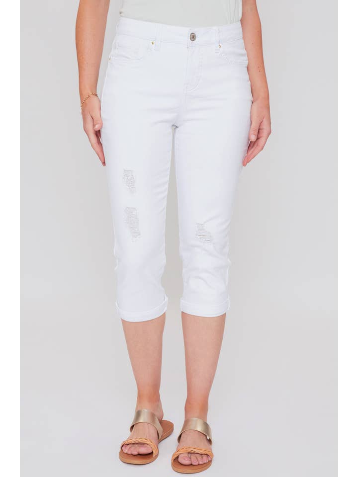 YMI - Wholesale Jeans - Women's - Missy Slim Stretch Cuffed Capri Jean