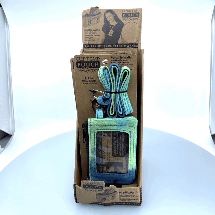 Novelty Brands - Wholesale Retailer Display - Accessories - Credit Card Pouch Lanyard Tie Dye Assortment - 6/Display5
