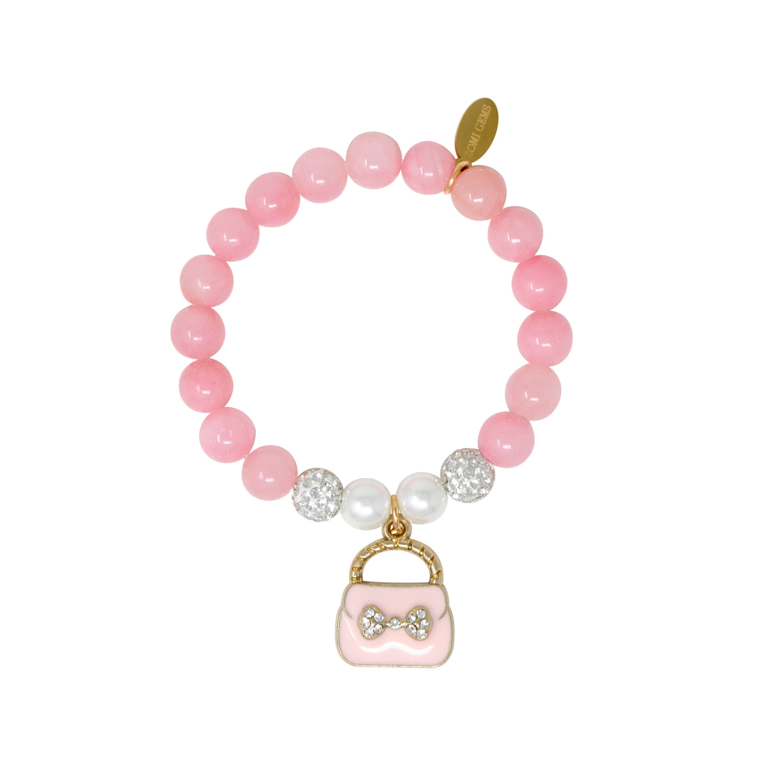 ZOMI GEMS - Wholesale Beaded Bracelet - Kids - Fancy Pink Bracelet Tower2