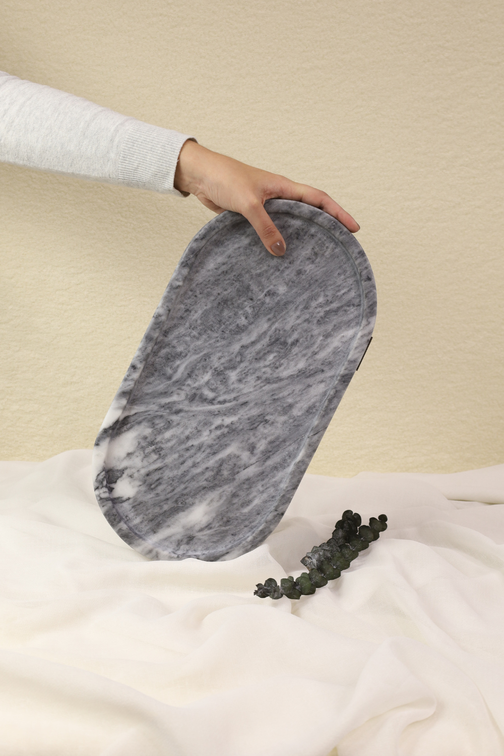 PIETRA DI CASA - Wholesale Decorative Tray - Marble Tray - PAPA ALANA Oval20 - Ruivina2