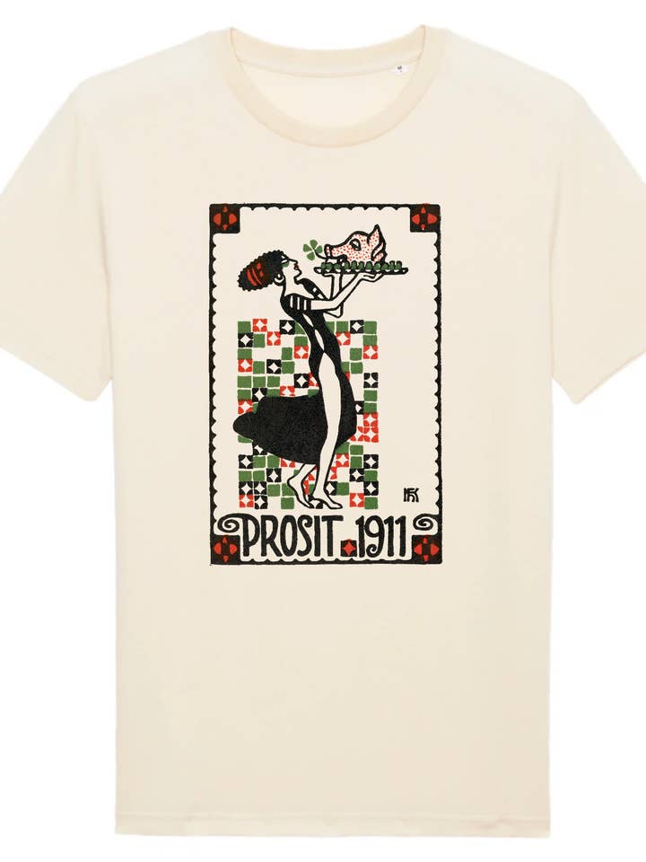 Cheers by Hans Kalmsteiner, 1910 - Økologisk bomuld T-shirt for engroshandel hos Flashback Shop