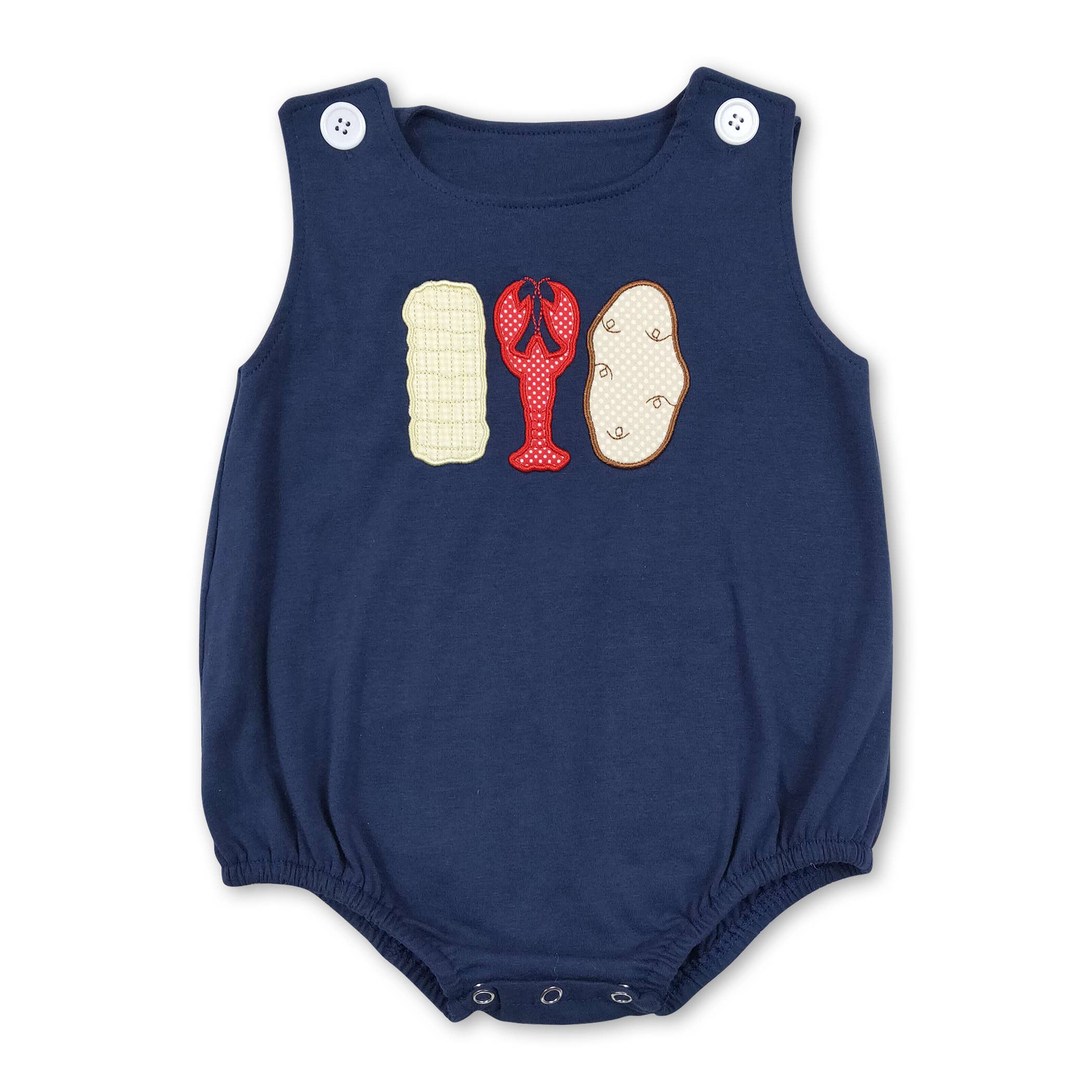 Yawoo Garments - Wholesale Clothing Set - Baby - Navy corn crawfish embroidery baby kids clothes2