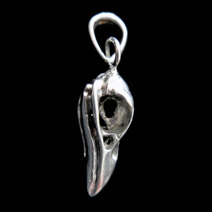Tika – Engroshandel Vedhæng/charm – Raven Bird Skull vedhæng - Lille Sølvtonet