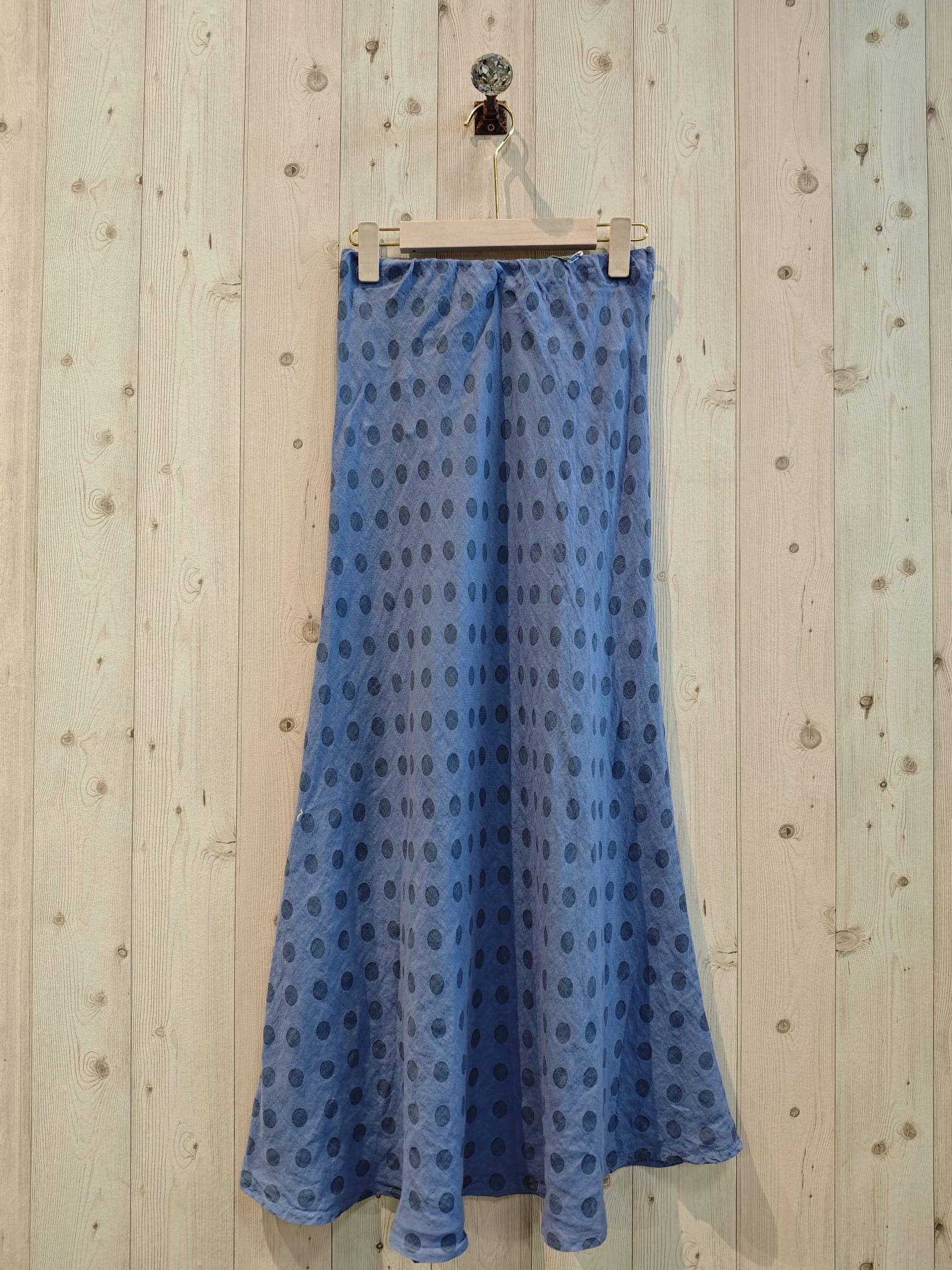 Linen & More - Wholesale Skirt - Women's - REF 13561 POLKA DOT SKIRT 100% LINEN6