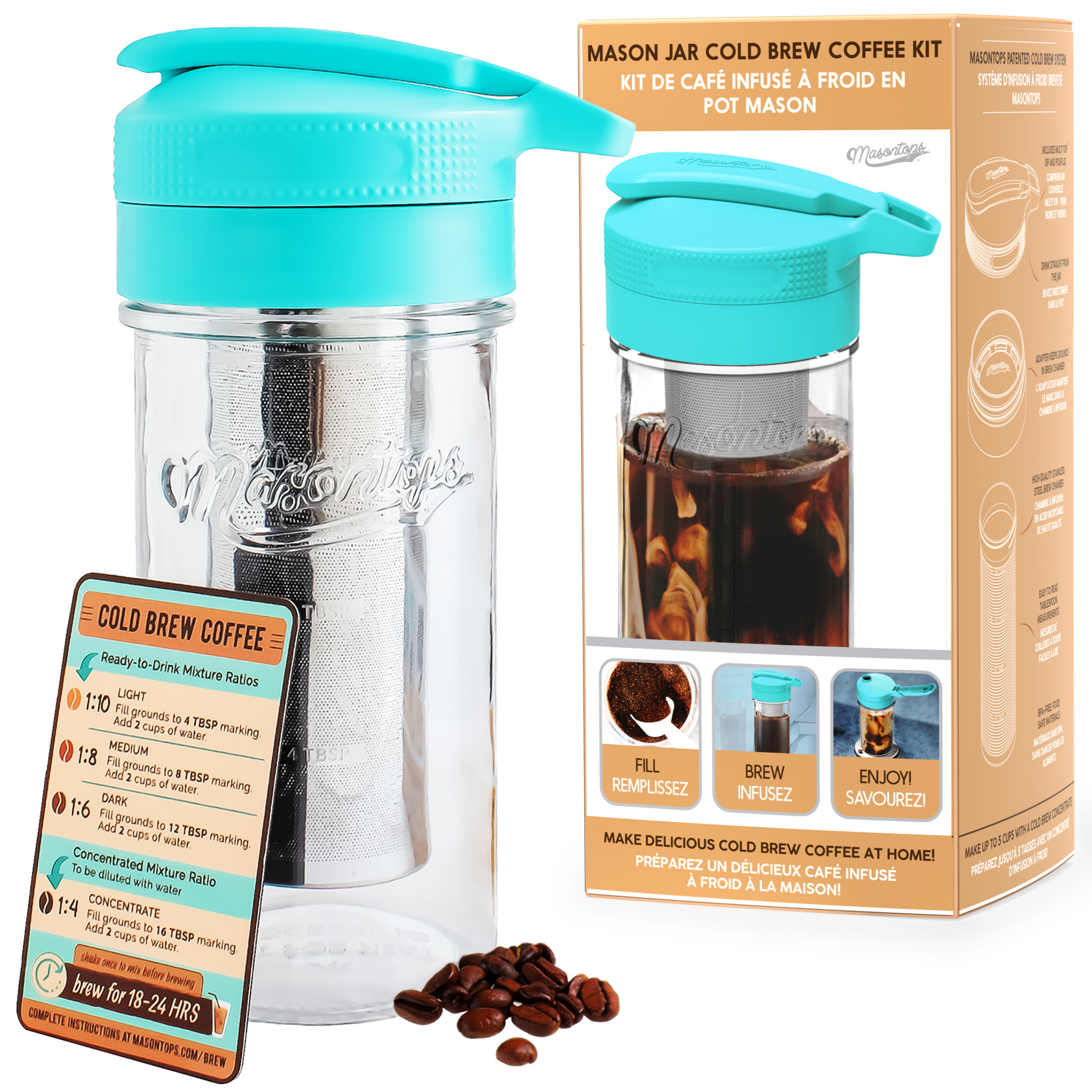 Masontops - Wholesale Coffee Machine - Cold Brew Makers Kit, Cold Brew Coffee Maker0