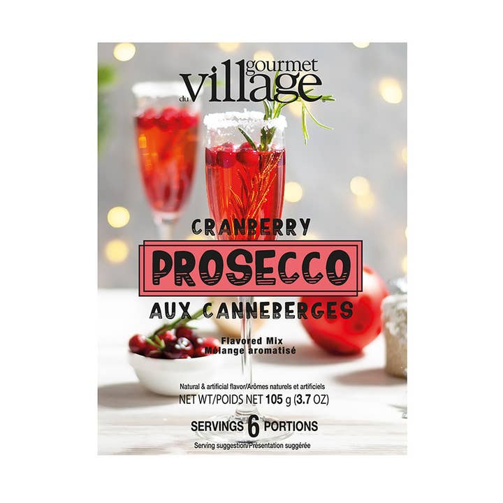 Boîte de mélange de prosecco aux canneberges 105G pour la vente par Gourmet Du Village