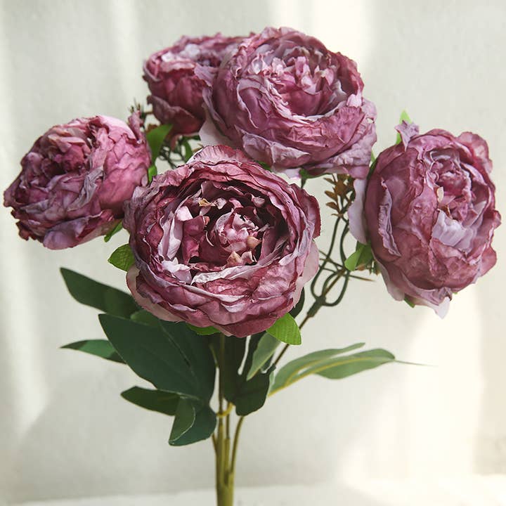ACNITE(We cover U.S. import duties) - Wholesale Artificial flowers - Silk Peony Flowers bouquet for home decoration vase filler