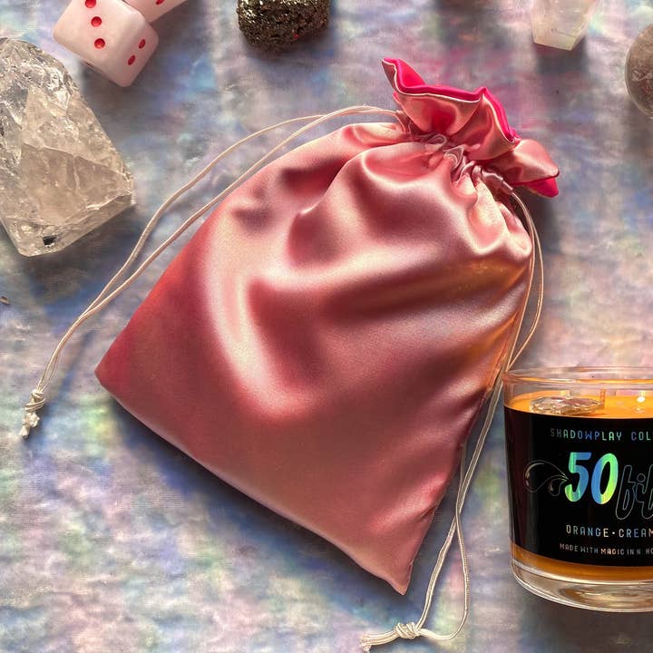 Satijnen tas - Lt Roze/Shocking Pink voor wholesale door Shadowplay Collective