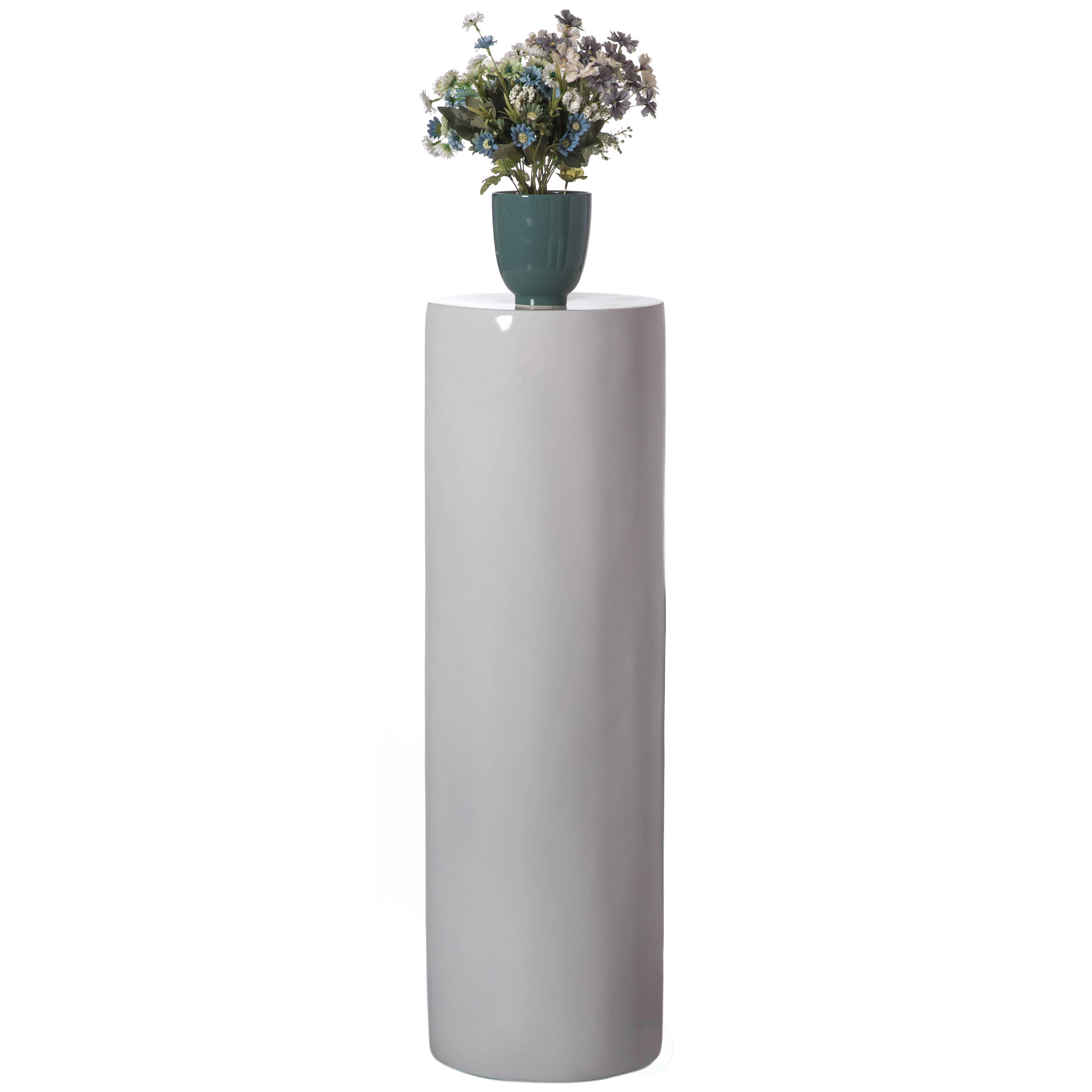 Quickway Imports – Engroshandel Stativ til plantekrukke – Moderne Glasfiber Kolonne Flower Stand Cylinder Piedestal12