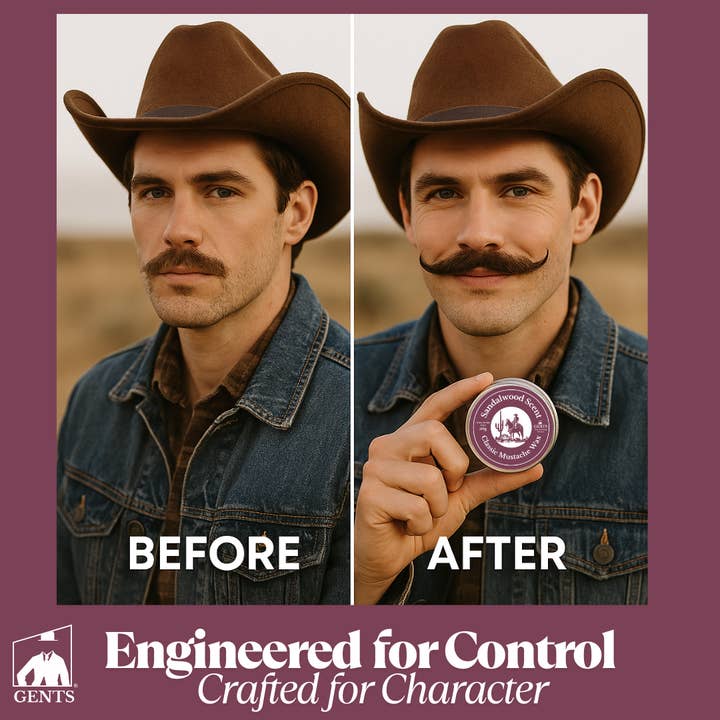 GENTS FINE GROOMING PRODUCTS - Wholesale Beard Styling Product - Gents Mustache Wax – Strong Hold 4