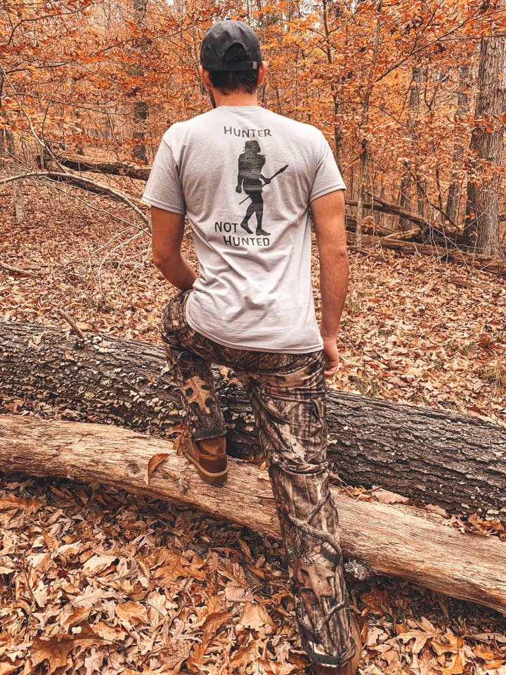 Hunter Not Hunted T-Shirt for wholesale by The Original Neanderthal LLC
