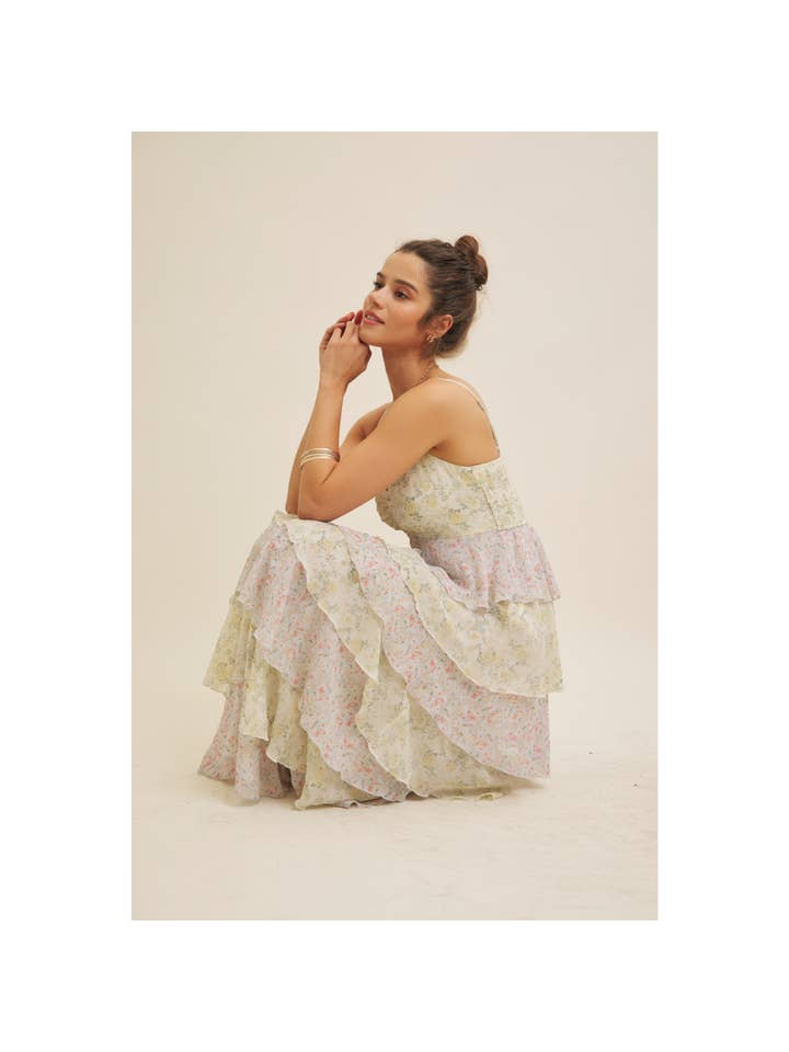 in february - Wholesale Dress - Women's - DEFINITION OF SEASONLESS FEMINITY FLORAL TIERED MAXI DRESS31