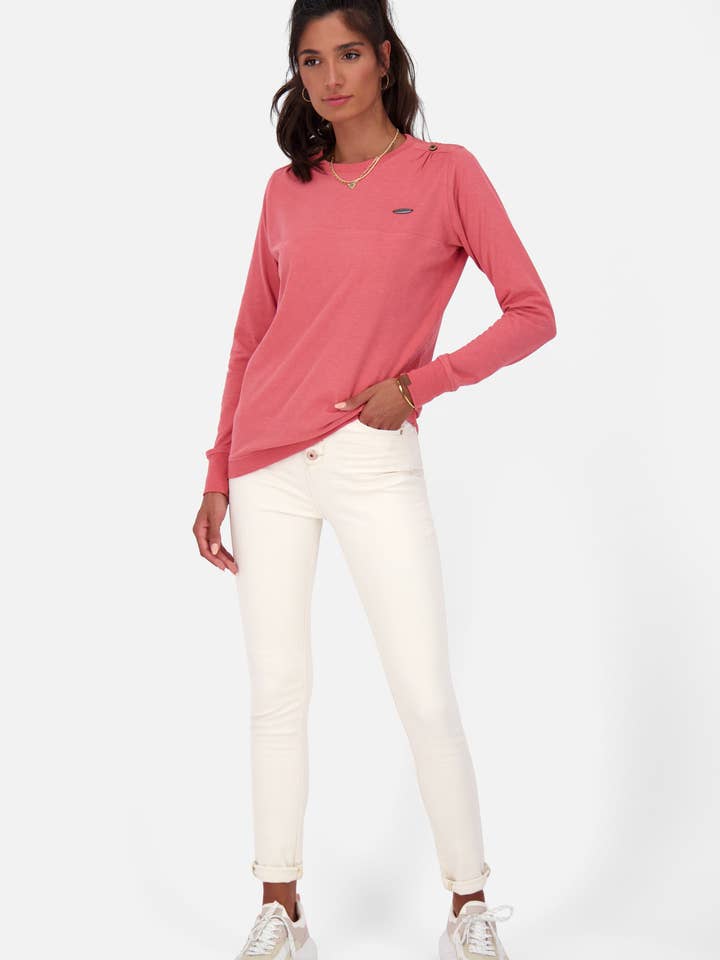 LeoniEak A astro dust melange damesshirt met lange mouwen voor wholesale door Alife & Kickin