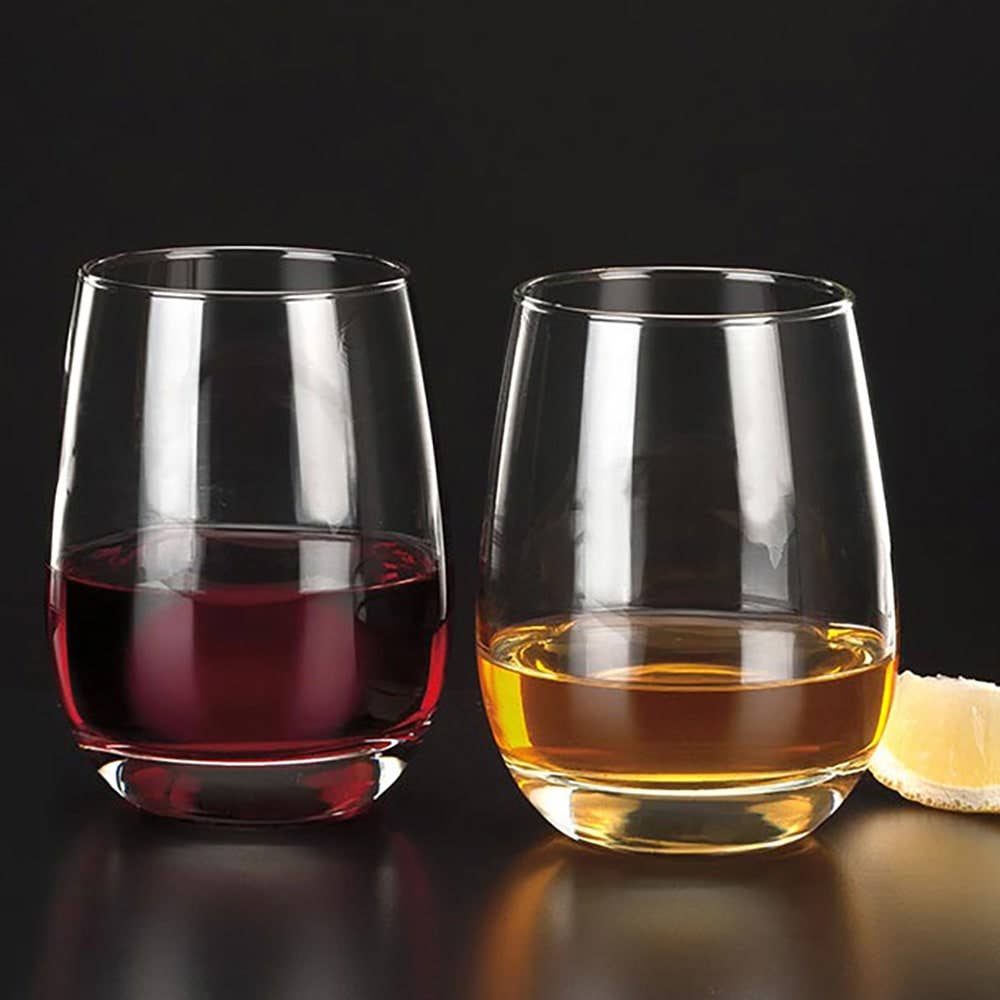 Libbey - Wholesale Wine Glass - Libbey Stemless Glasses, Clear, 15.25 ounce, Set of 122