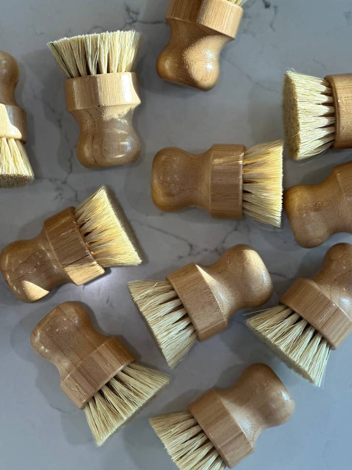 Spazzola per piatti in bambù per la vendita all'ingrosso da parte di Wild Rye Soapery