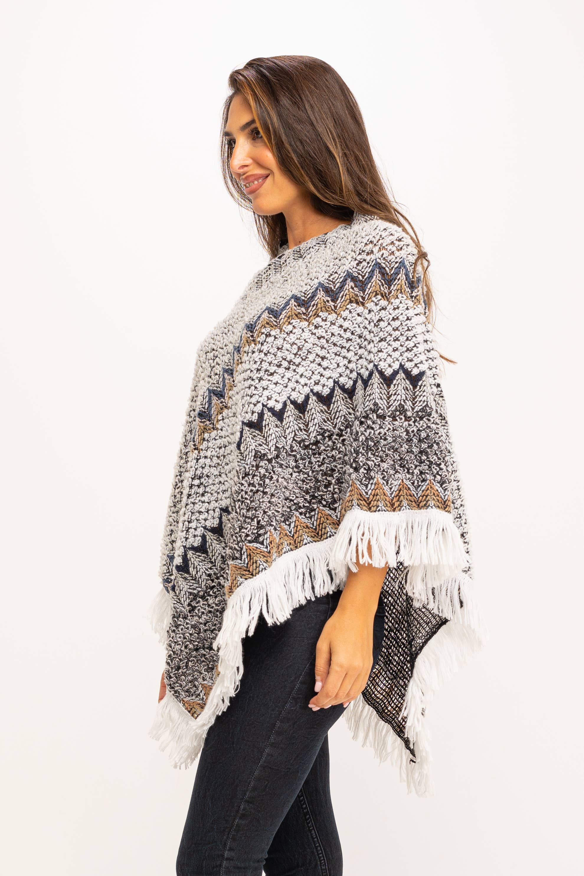 Beige Poncho HH1098PO de venta al por mayor en Faire2