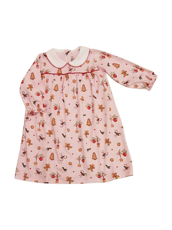 Marco and Lizzy - Wholesale Dress - Kids - Christmas Gingerbread Pima cotton Girl dress