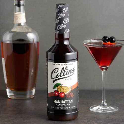 Collins - Wholesale Cocktail Mix/Syrup - Real Sugar Manhattan Cocktail Mix - 32 oz