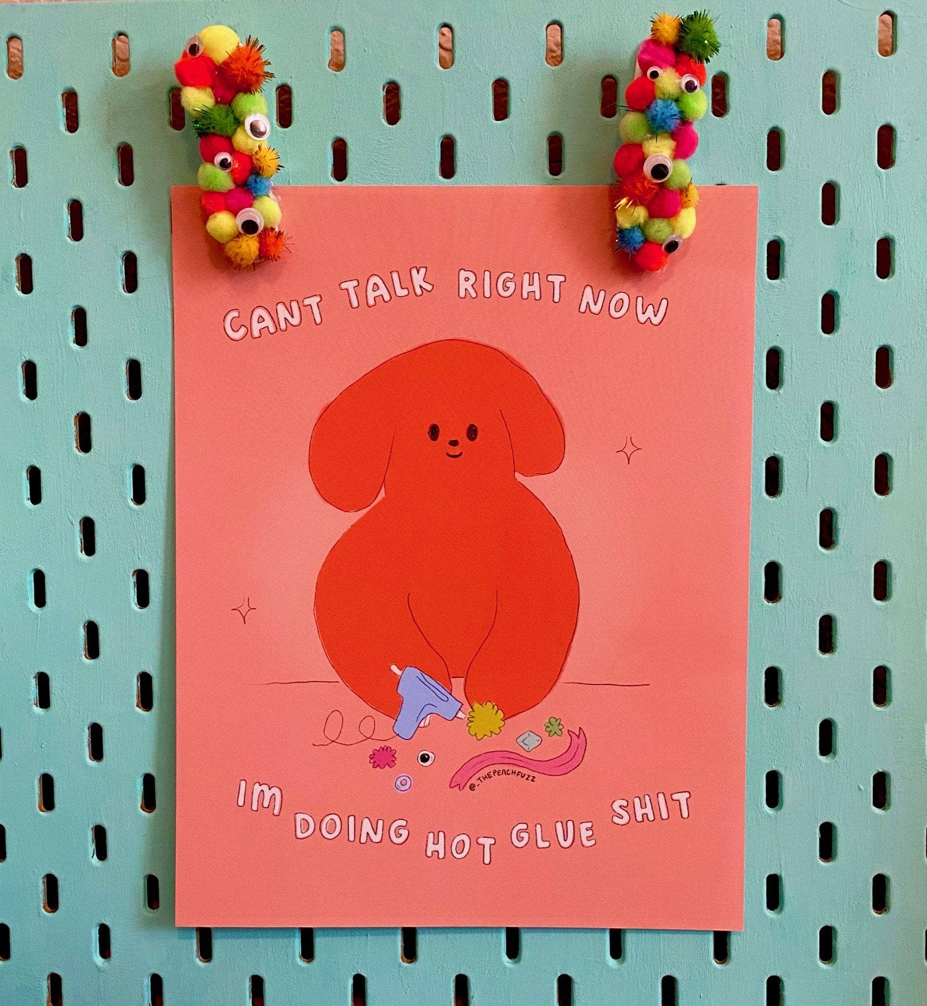 The Peach Fuzz - Wholesale Art Print - Hot Glue Shit Print1