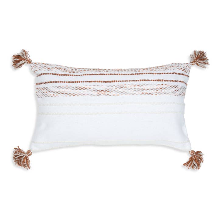 Elsie & Zoey - Wholesale Lumbar Pillow - Tylanne 12X22" Handwoven Striped Indoor/Outdoor Throw Pillow9