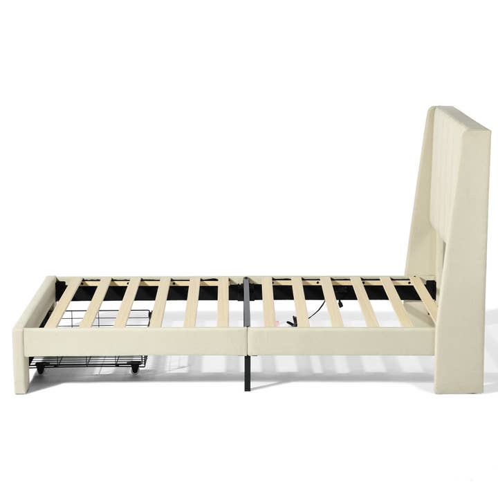 HOMYCASA DESIGN INC - Wholesale Bed - Queen/Twin Bed Frame - Drawers, USB, Beige17