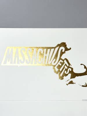 Print, Massachusetts - Local Love Art Print for wholesale by Elum Designs