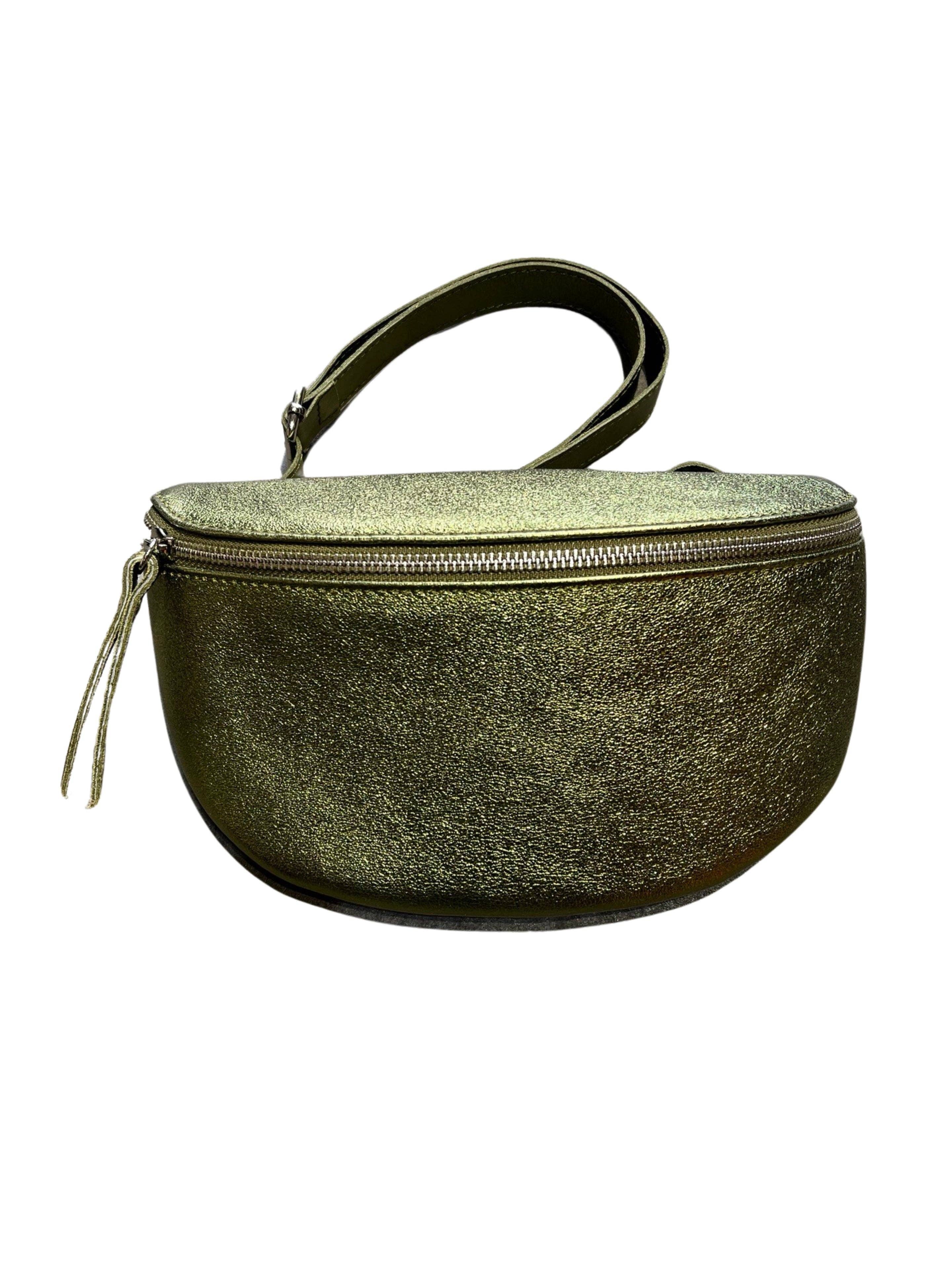 Louisa lee - Wholesale Belt Bag - Women's - LINA IRIDESCENT LEATHER BANANA BAG 25CM1