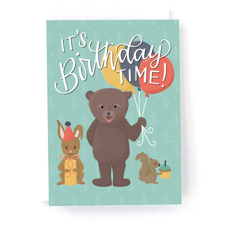 C'est l'heure de l'anniversaire ! Mini carte de vœux pour la vente par Pedaller Designs