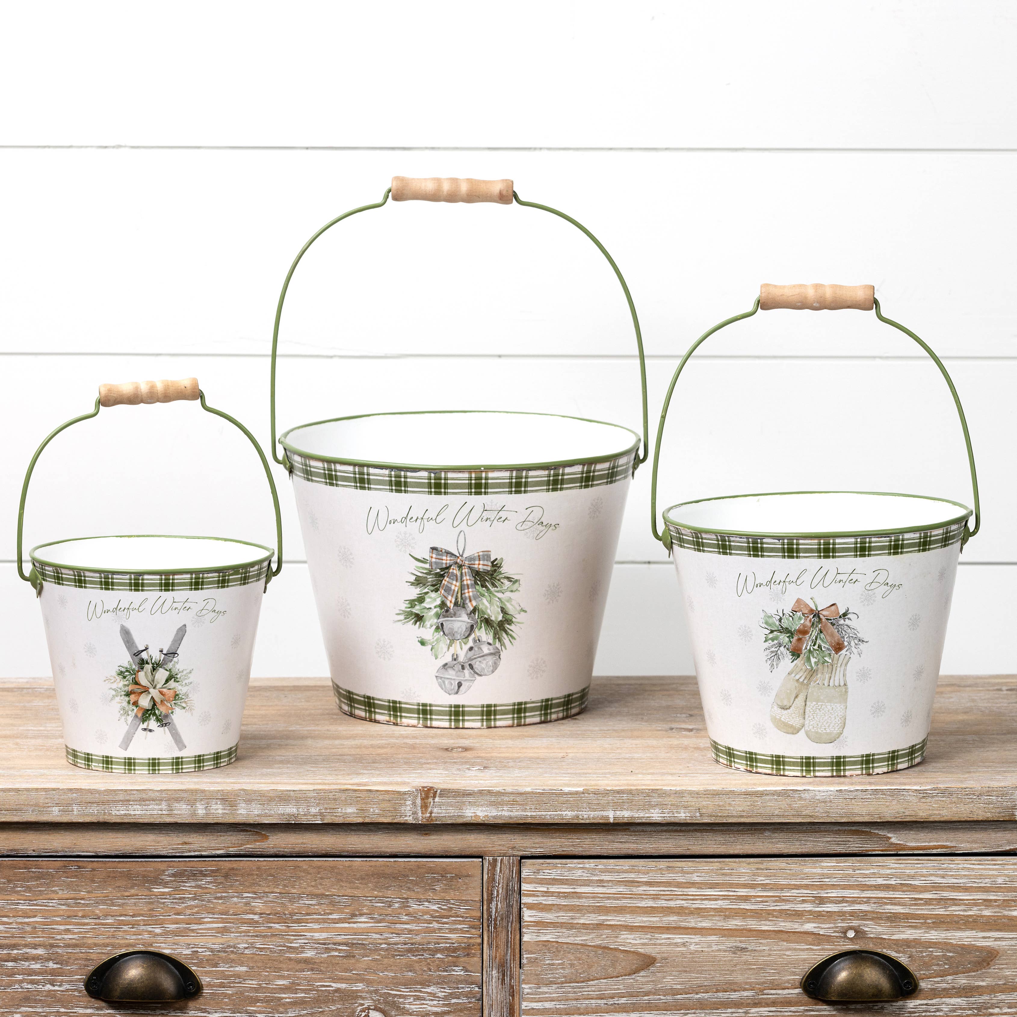 Ragon House - Vente Seau - ENSEMBLE DE 3 SEAU THÉMATIQUE HIVER1