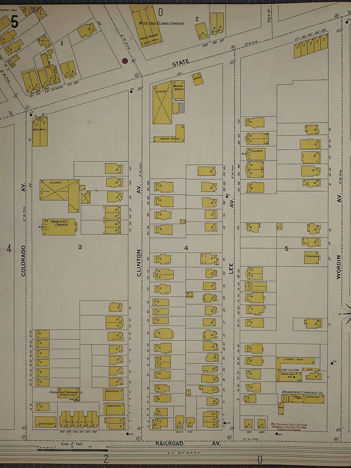 Bridgeport, Fairfield County, Connecticut 1898 (Sheet 6) for wholesale by Relic Map Co.