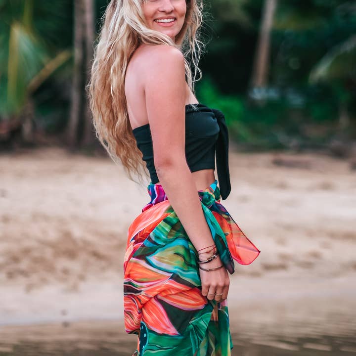 New - Hawaiian Sarong - Tropical Light - Beach Pareo, Made in Hawaii for wholesale by Michal Art Studio