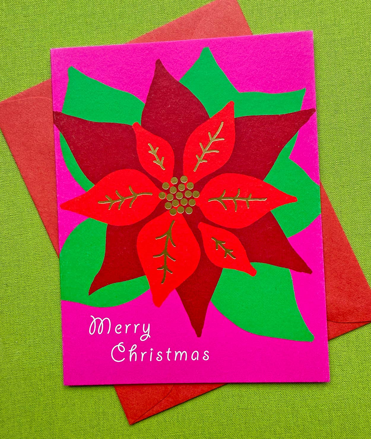 J.Falkner Cards - Wholesale Christmas Card - Poinsettia Christmas Cards (boxed set of 8)  1