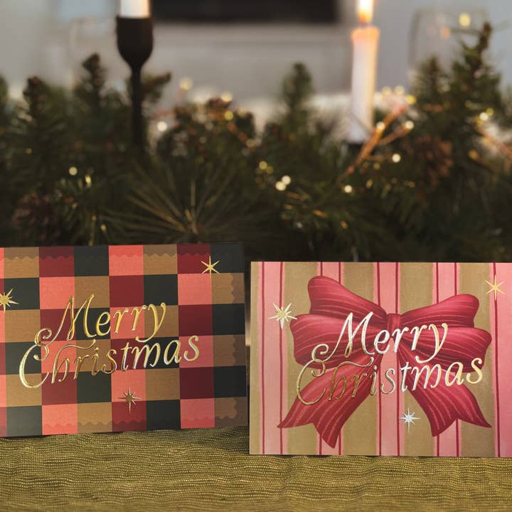 Daymaker Stationery - Wholesale Birthday card - 'Merry Christmas' Boxed Card Set (6pk) with Gold Foil3