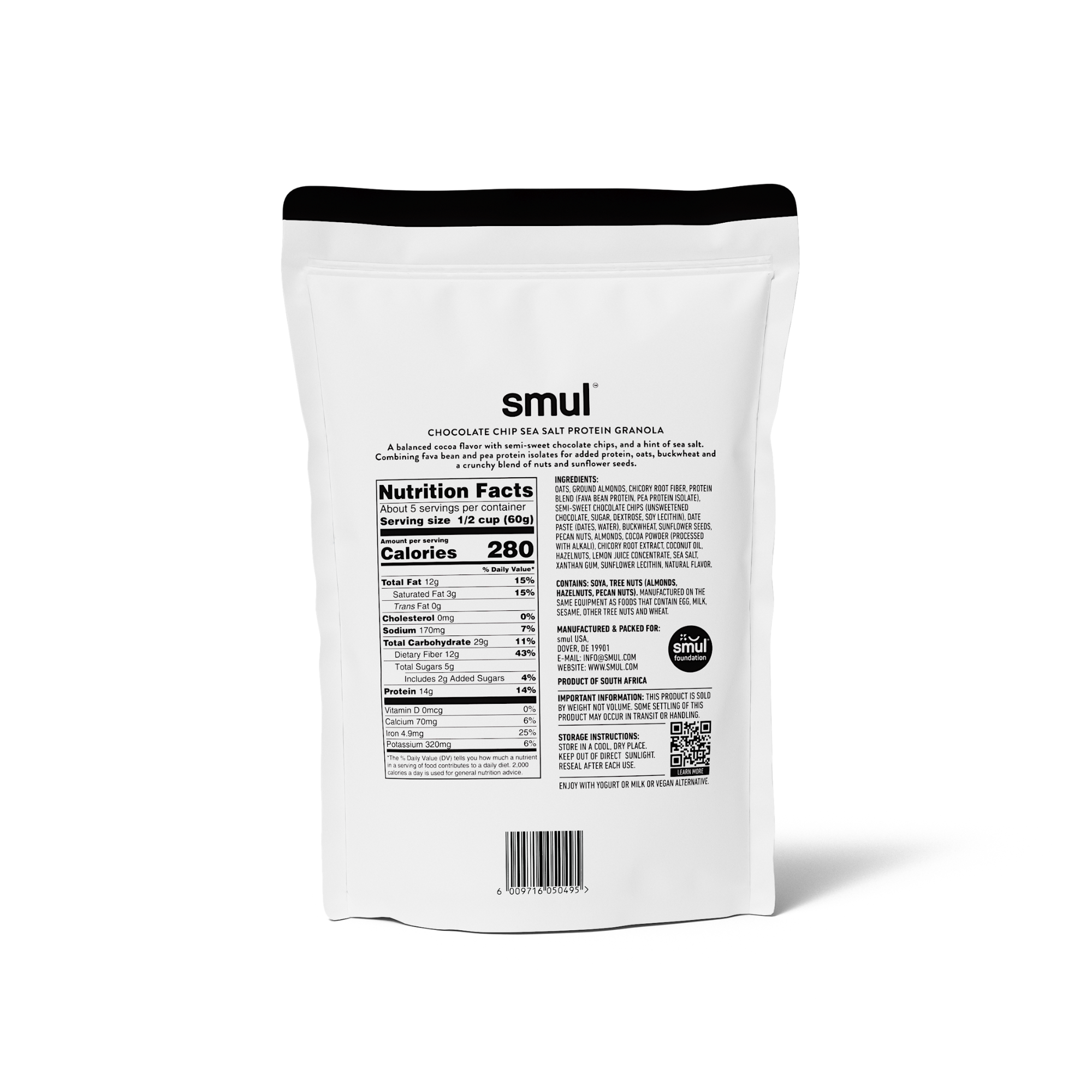 smul - Wholesale Granola - Chocolate Chip Sea Salt Protein Granola 10.6 oz1