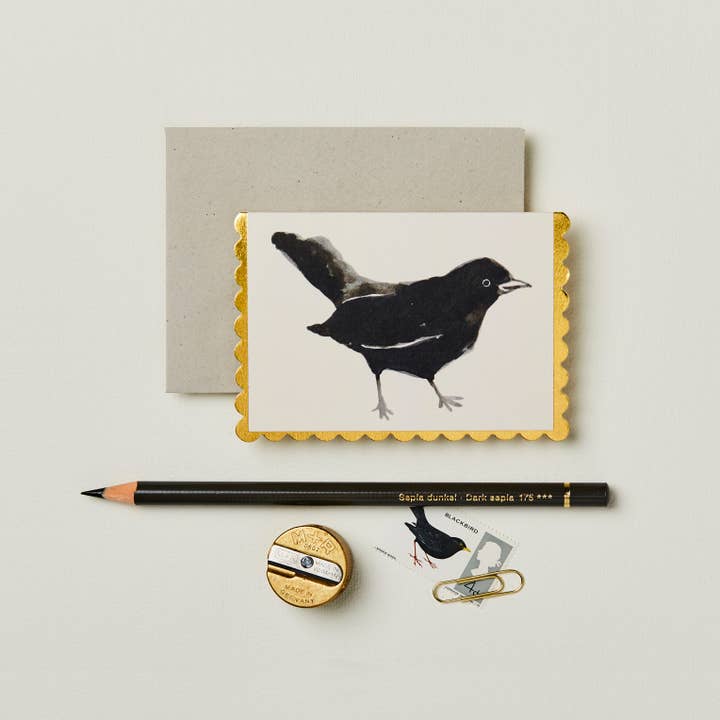 Wanderlust Paper Co - Wholesale Everyday Greeting Card - Blackbird Mini Card1