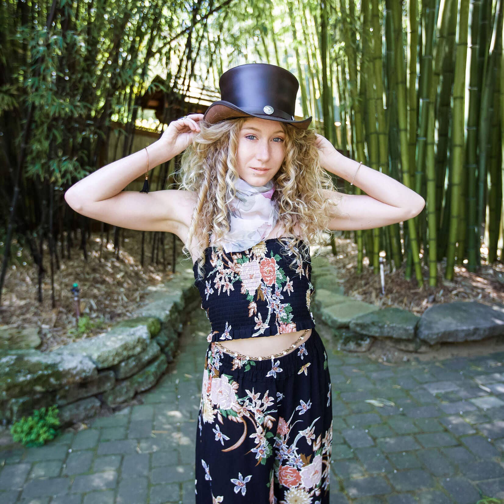 American Hat Makers - Wholesale Fedora - Unisex - Biker Leather Top Hat Buffalo Band - Style El Dorado Buffalo6