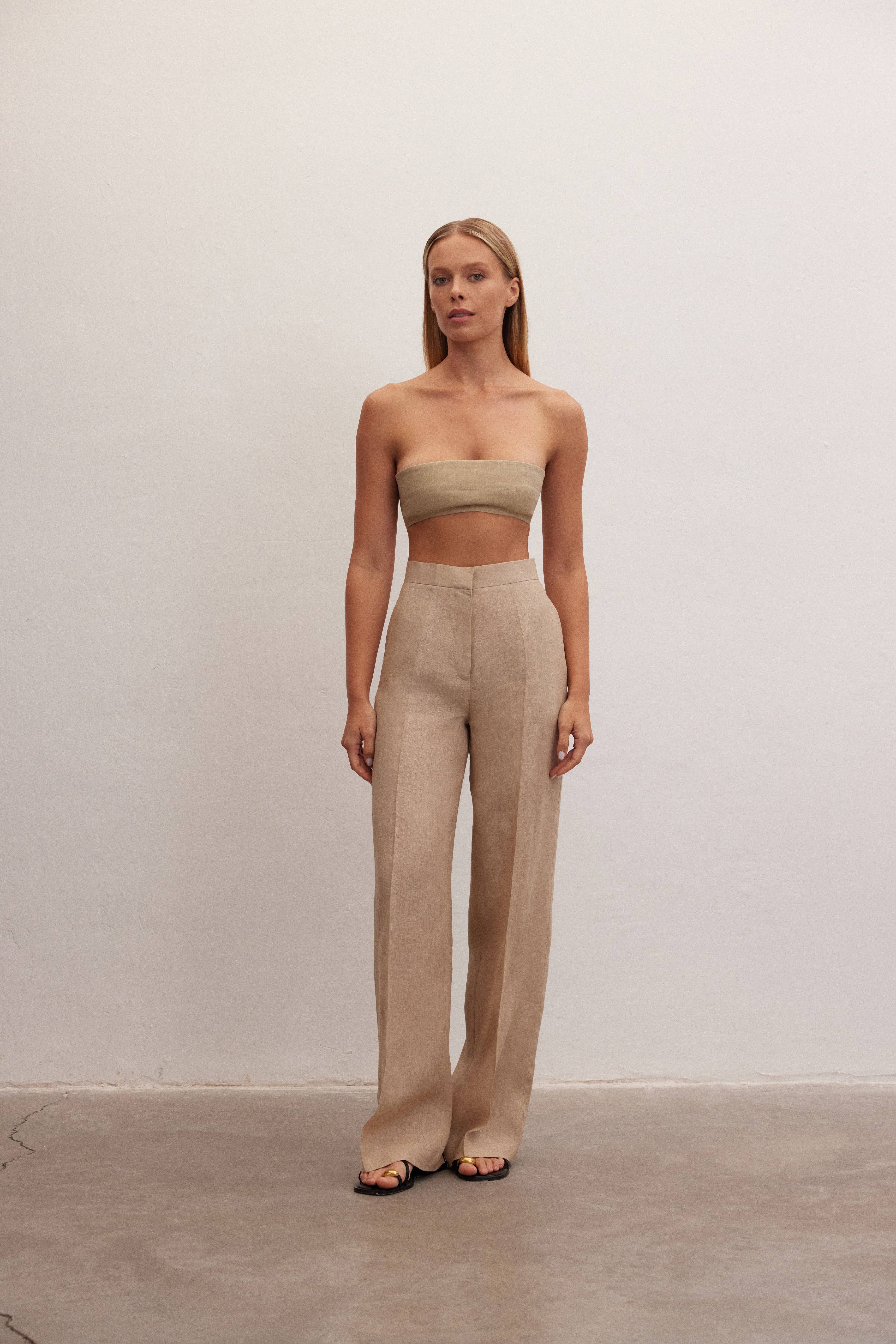 Le Cle – wholesale Pants – Women's – Nyx Pants | High-Waisted Linen Trousers13