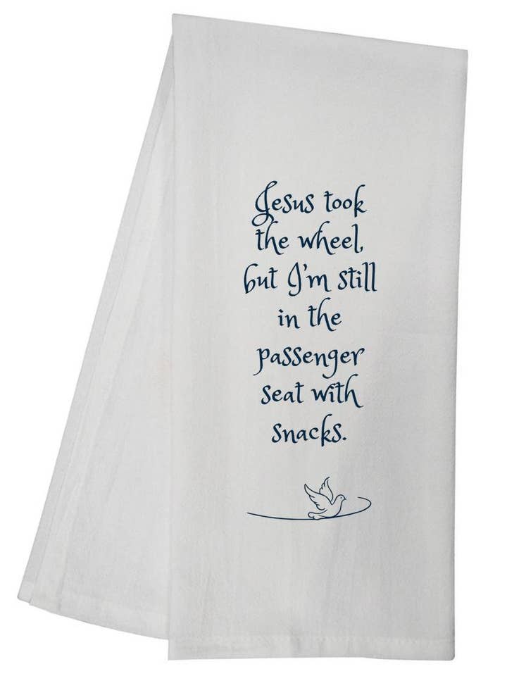 Jezus Nam Het Stuur Theedoek Grappig Keukencadeau 6721 SLTT1004 voor wholesale door Sal Et Lux