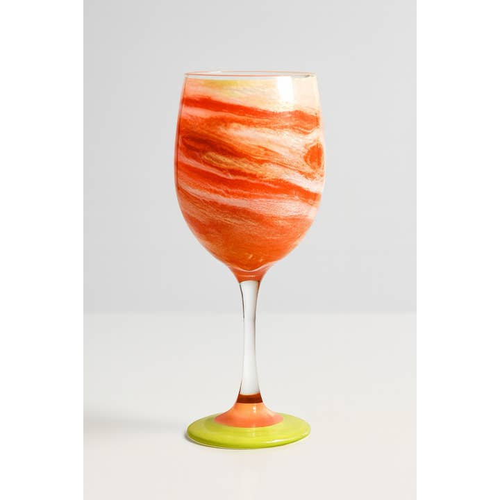 Joie De Vino Glassware - Wholesale Wine glass - Artisan Creamsicle Swirl Wine Glasses & Drinkware