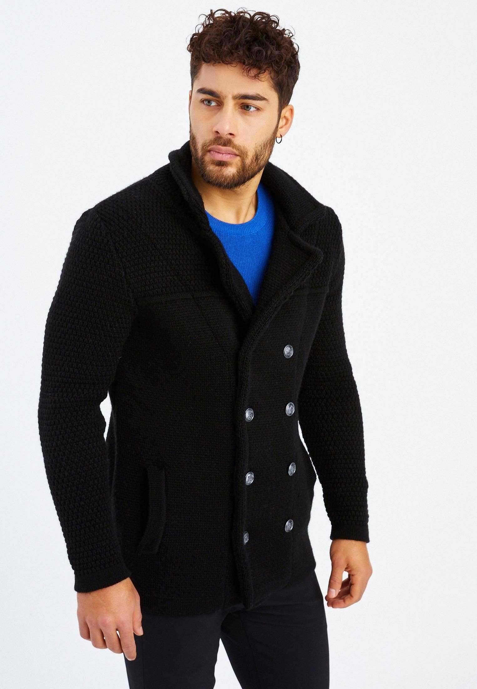 Leif Nelson GmbH - Wholesale Jacket - Men's - Men's Cardigan Shawl Collar LN-600010