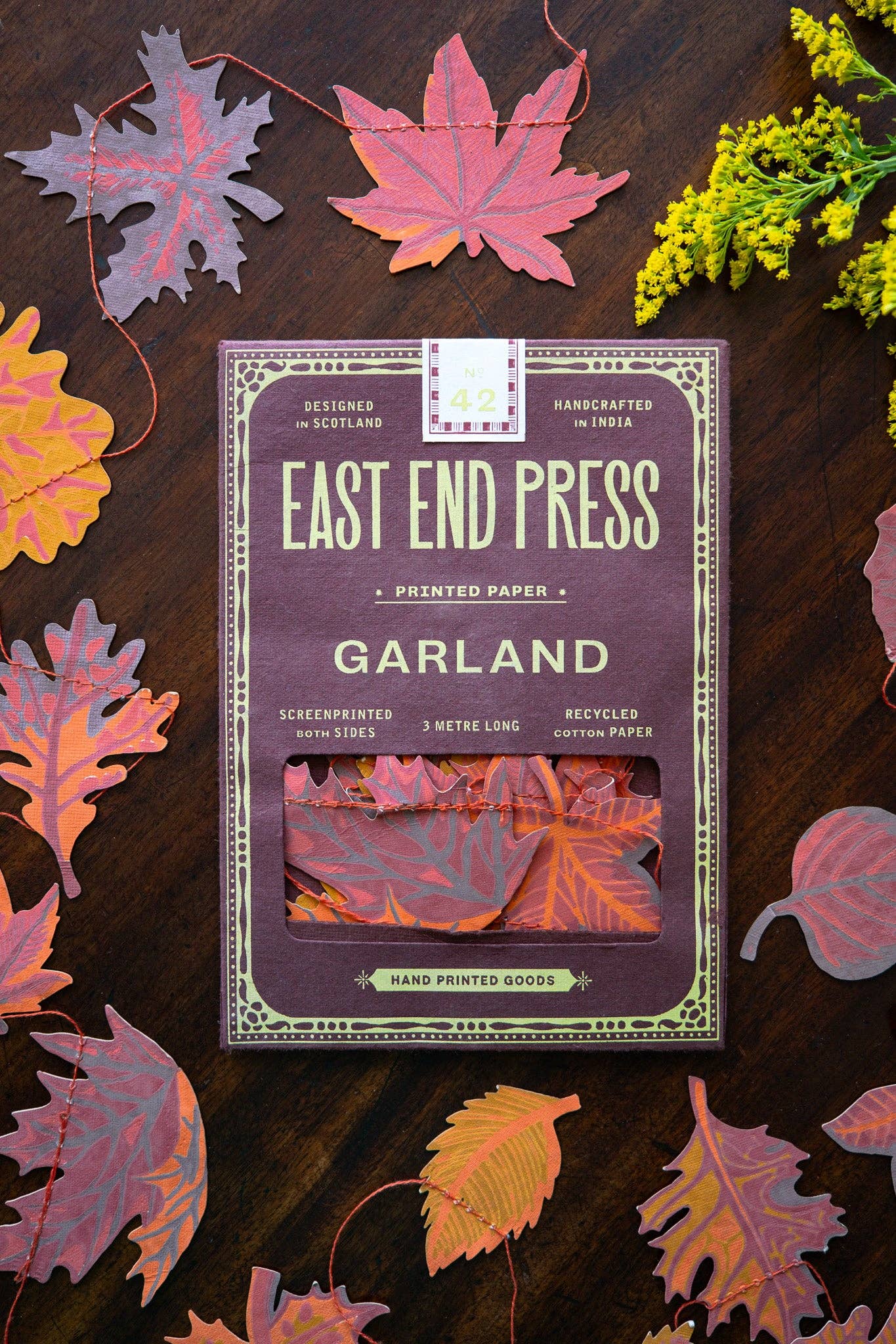 East End Press - Wholesale Bunting/Garland - Autumn Leaves Sewn Garland2