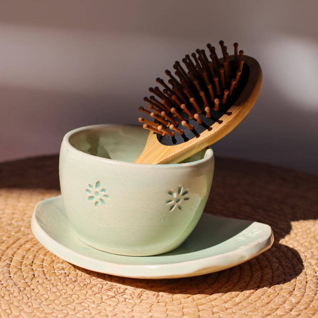 Anna Ceramica - Venta al por mayor Platitos para jabón de baño - Set de jabonera, plato y vasito para el baño5