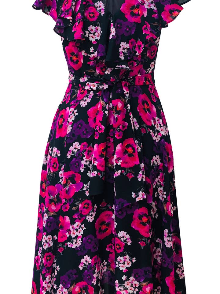 Abito estivo longuette floreale Ilona per la vendita all'ingrosso da parte di Mellaris