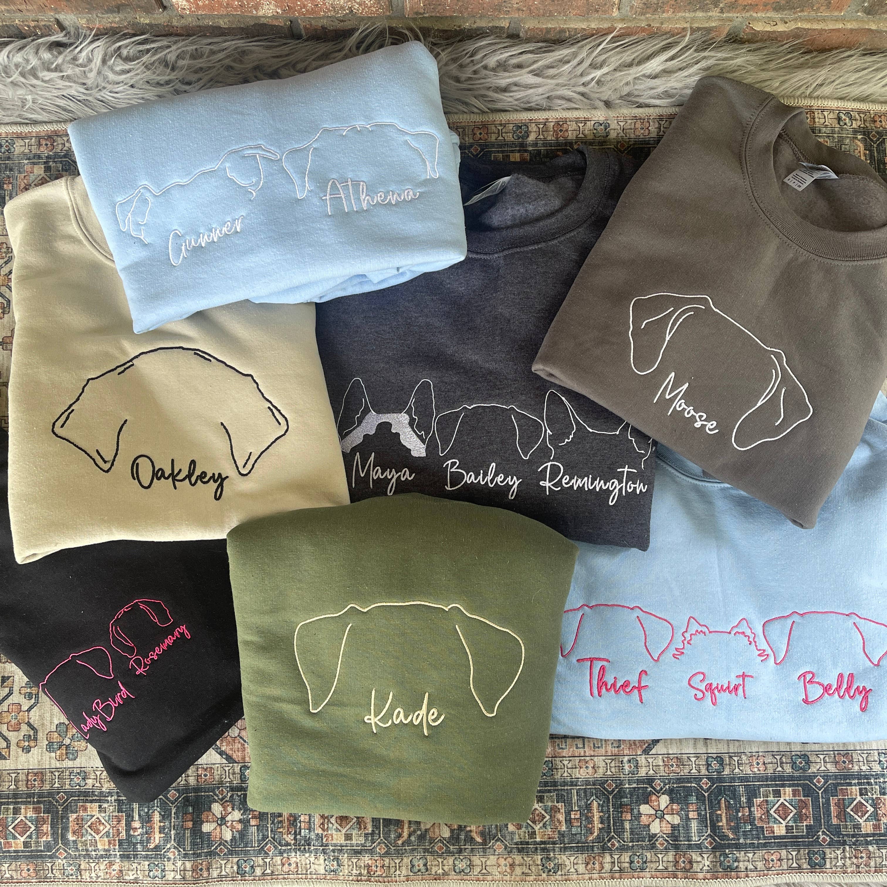 Hartley Co – Camisola gráfica - Mulher por atacado – Camisola Personalizada com Bordado de Orelhas de Cão | Roupa para Animais de Estimação4