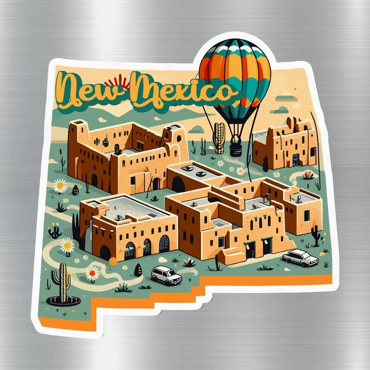 Adesivo stato del Nuovo Messico per la vendita all'ingrosso da parte di GraffMerch.com